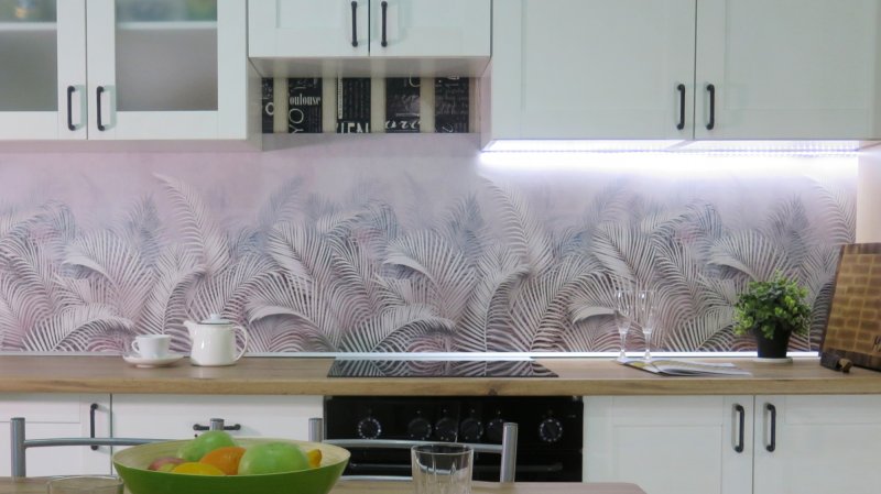 Фартук для кухни стекло