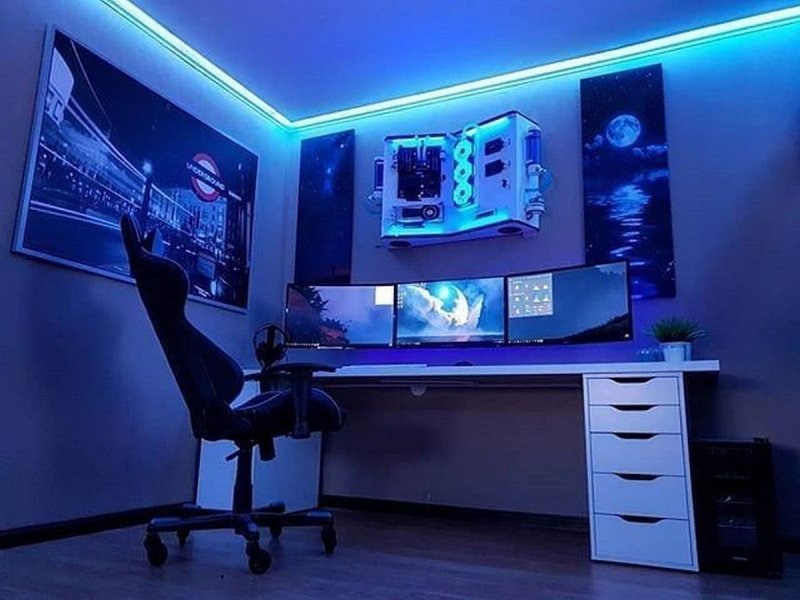 Геймерские комнаты с подсветкой