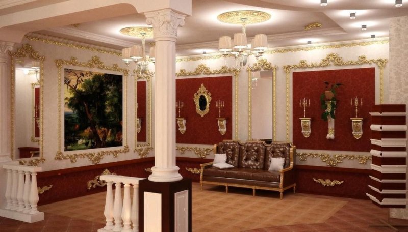 Гостиная ампир барокко