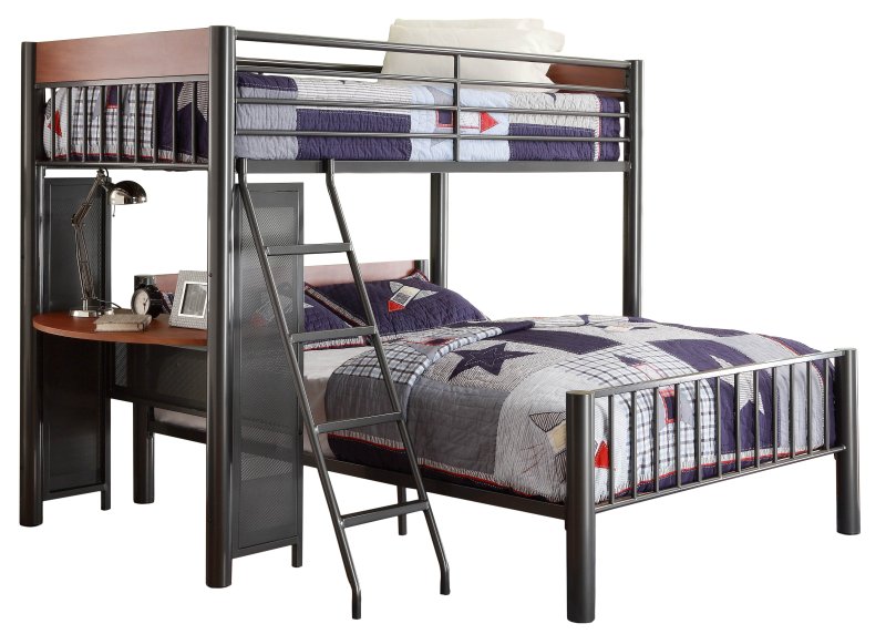 Двухъярусная кровать gunmetal fullfull bunk bed