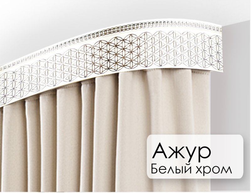 Карниз ажур хром