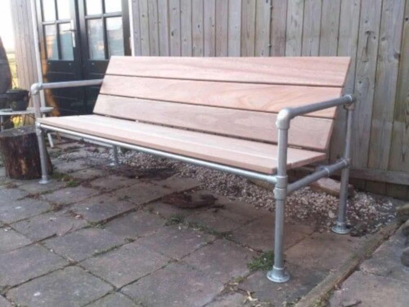 Скамейка из пвх труб
