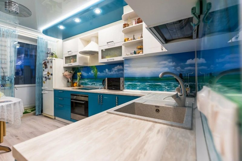 Фартук для кухни морской