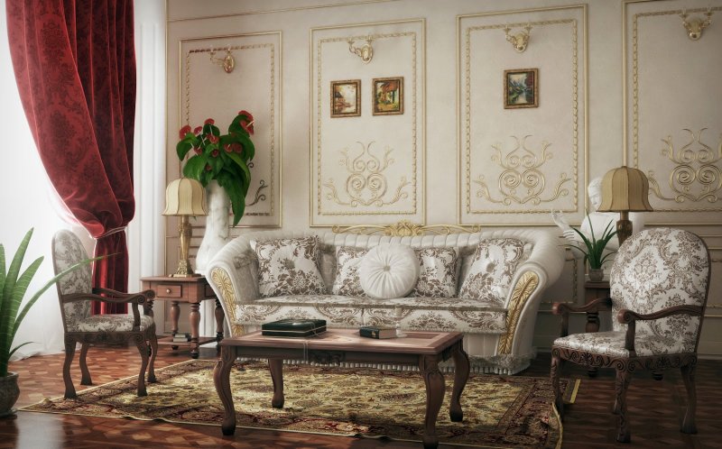 Классический интерьер гостиной