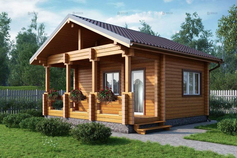 Дом-баня из клееного бруса под ключ