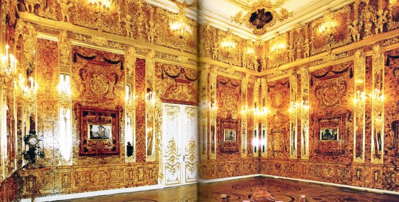 Екатерининский дворец в царском селе янтарная комната