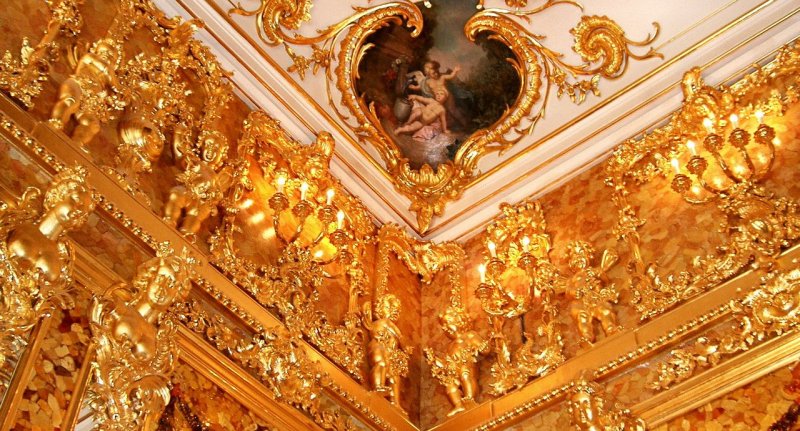 Екатерининский дворец в царском селе янтарная комната
