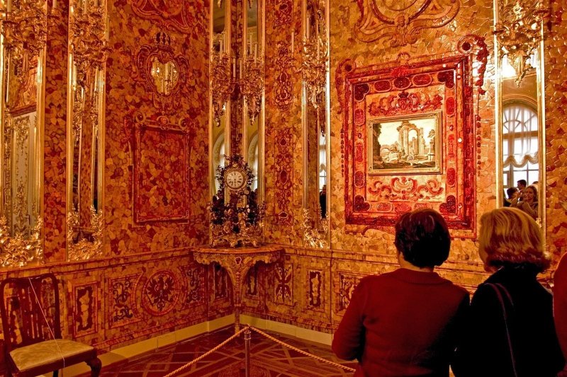 Екатерининский дворец в царском селе янтарная комната
