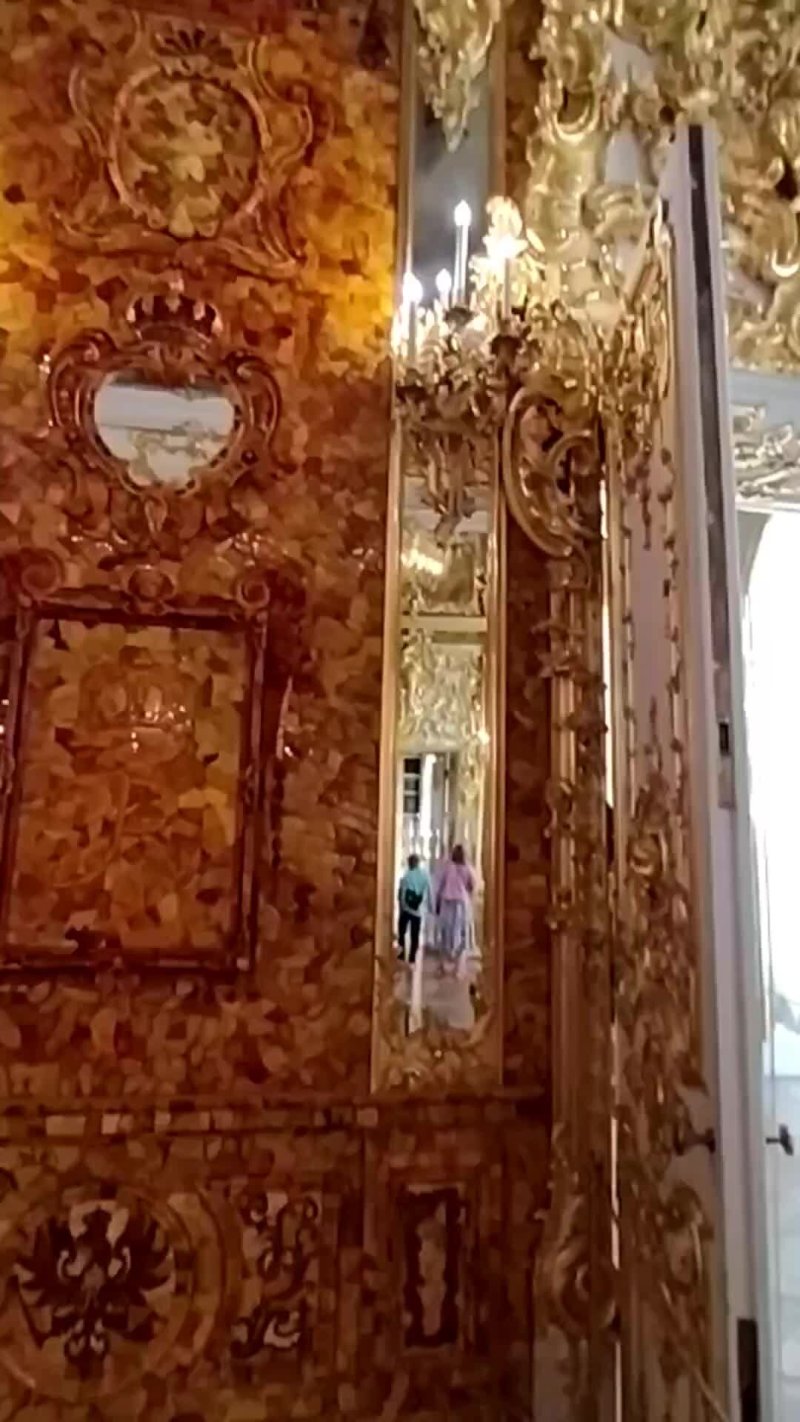 Екатерининский дворец в царском селе янтарная комната