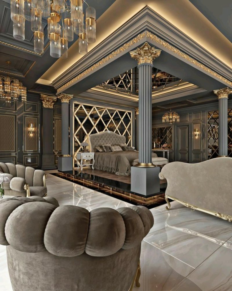 Luxury mansion interior спальни