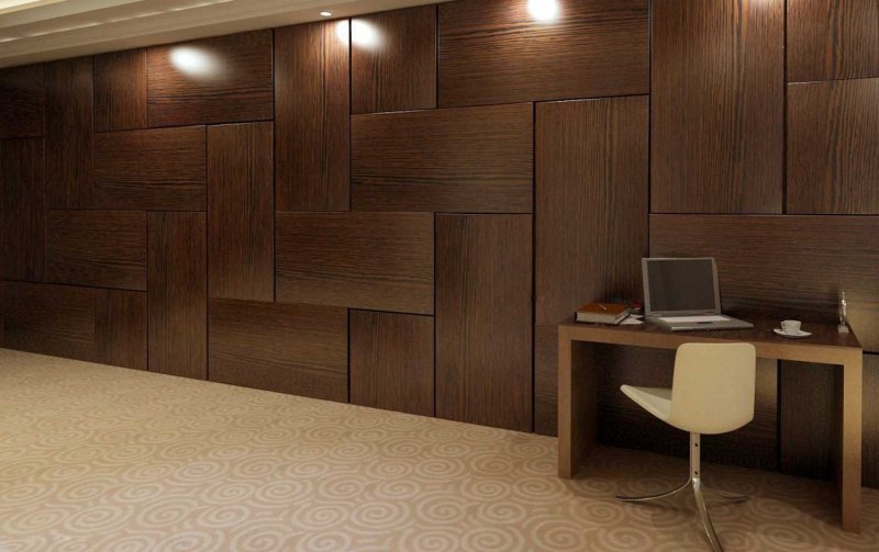 Шпонированные панели wallhof wood тик