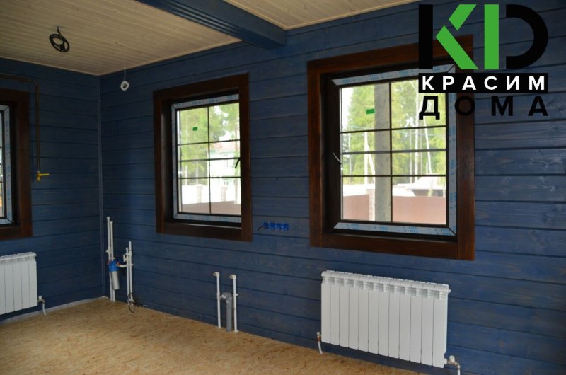 Tikkurila зеленый имитация бруса