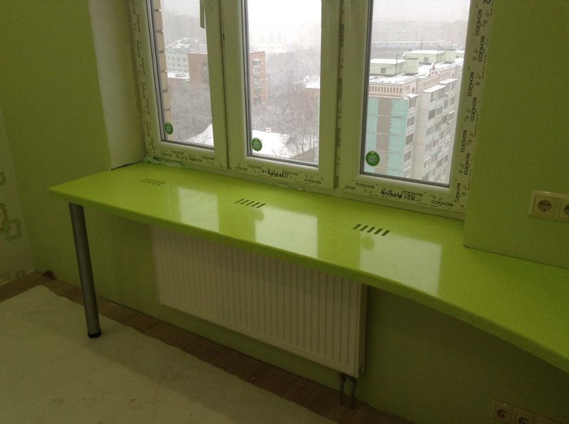 Столешница подоконник из искусственного камня