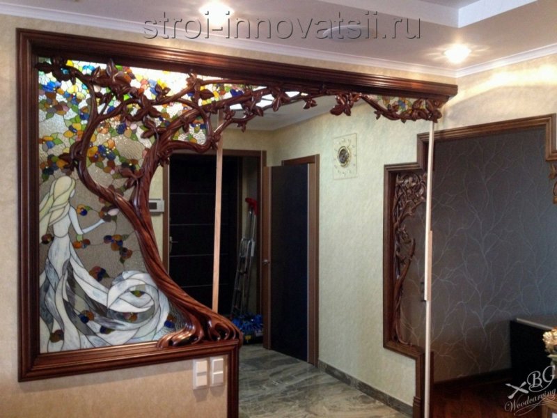 Витражные межкомнатные перегородки