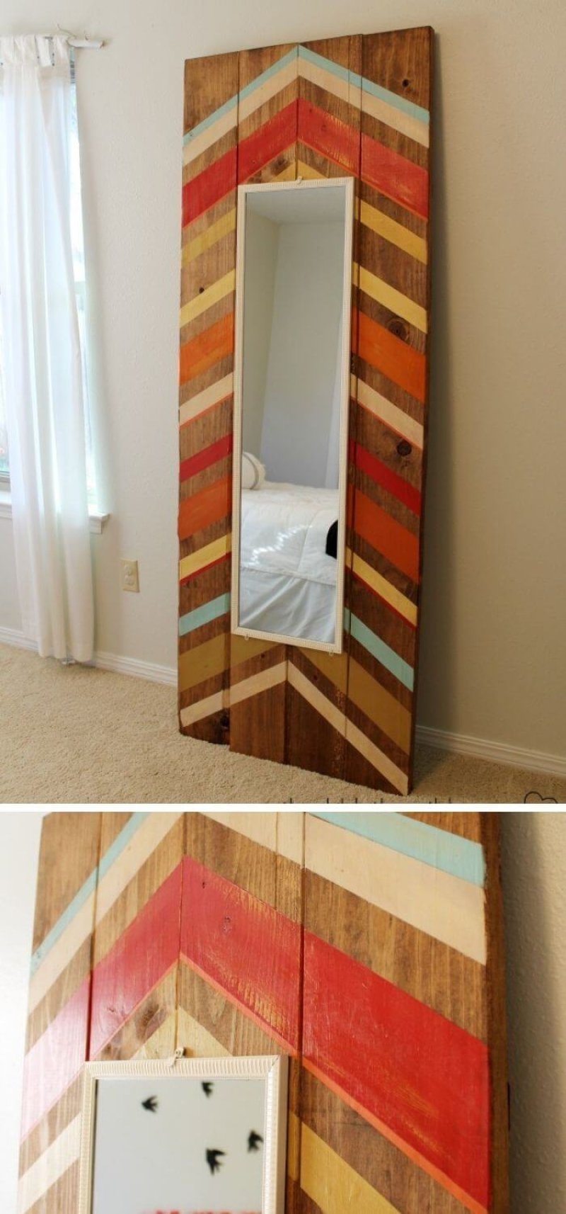 Напольное зеркало diy