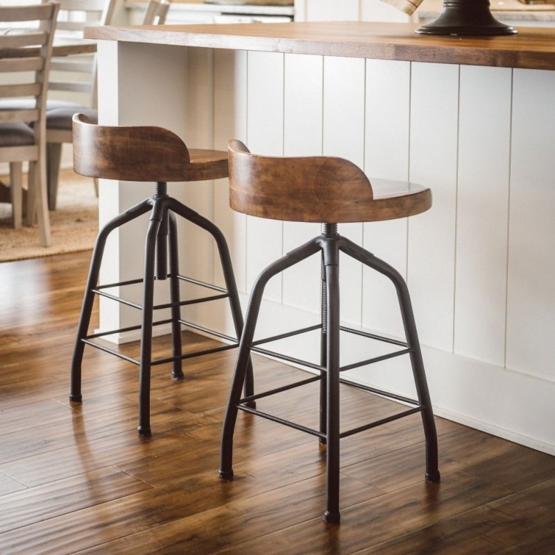 Барный стул iron scaffold bar stool brown