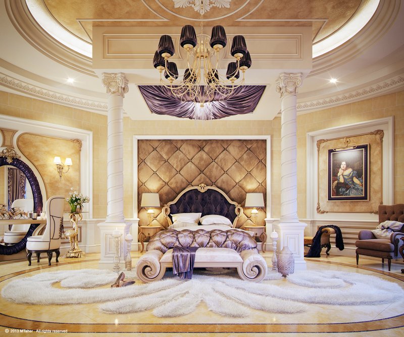 Luxury mansion interior спальни