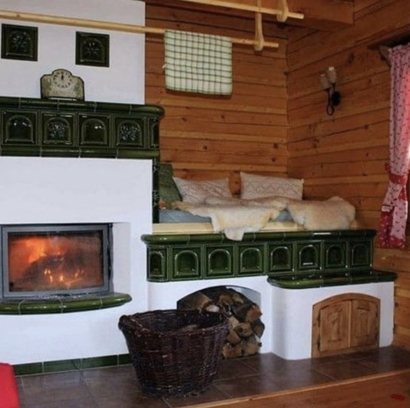 Русская печь с камином