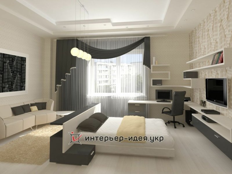 Дизайн комнаты для молодого человека в современном стиле