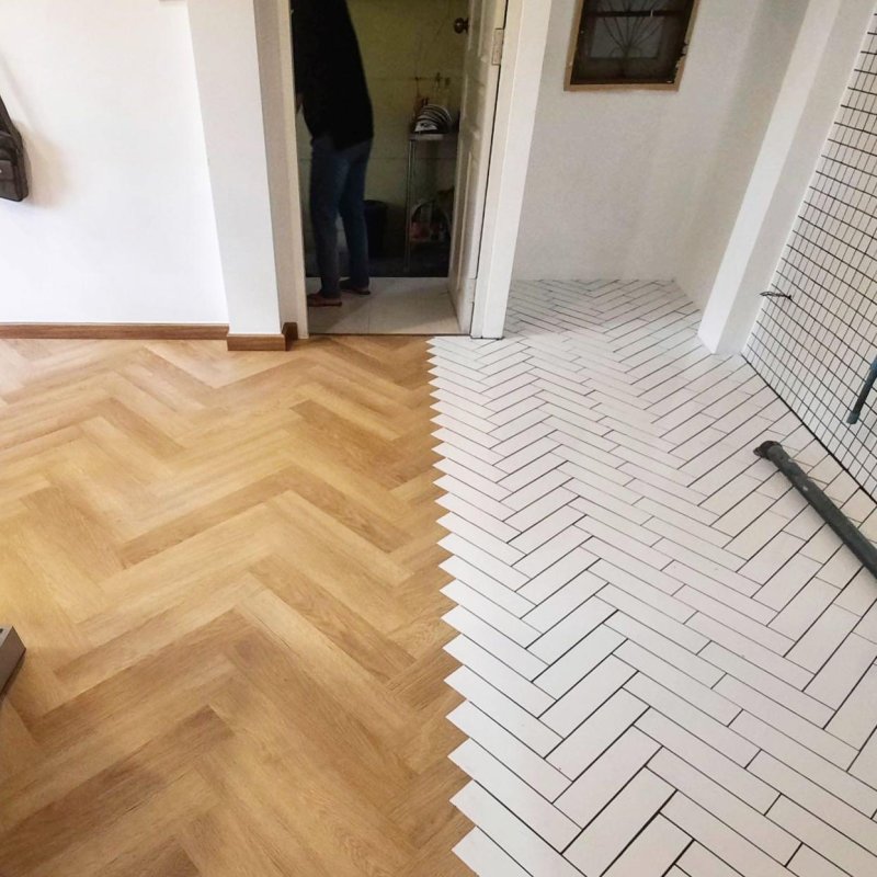 Herringbone laminate