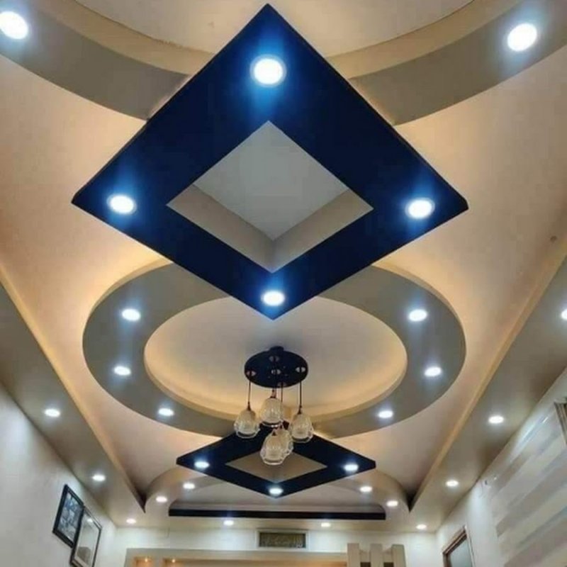 Потолок фигура из гипсокартона