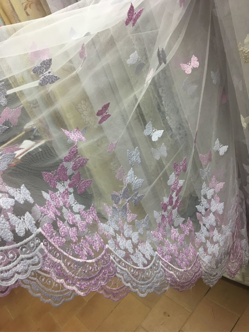 Тюль сетка с бабочками