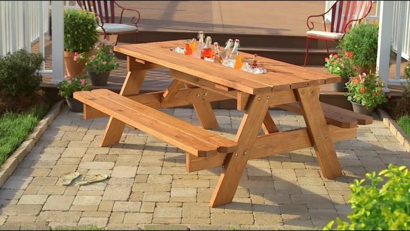 A picnic table