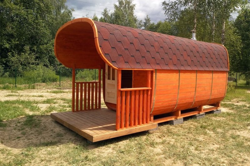Баня бочка квадро