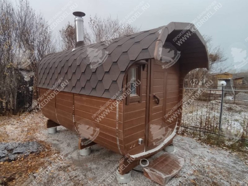 Баня бочка квадро