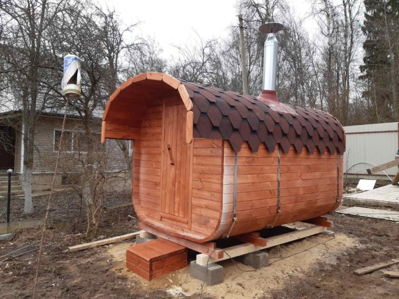 Баня бочка квадро