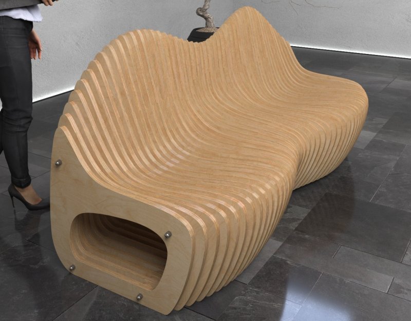 Параметрические скамейки parametric bench
