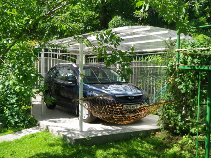 Площадка под автомобиль на даче