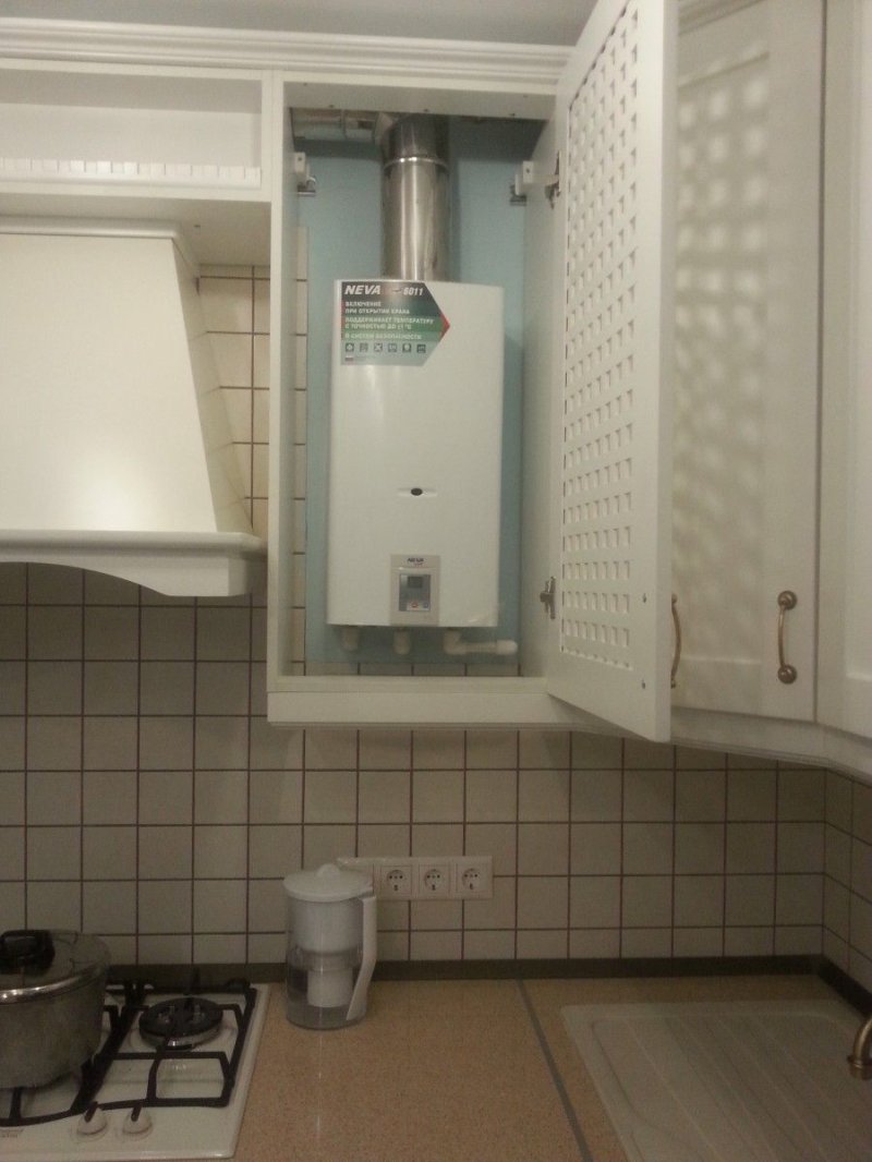 Газовая колонка на кухне дизайн