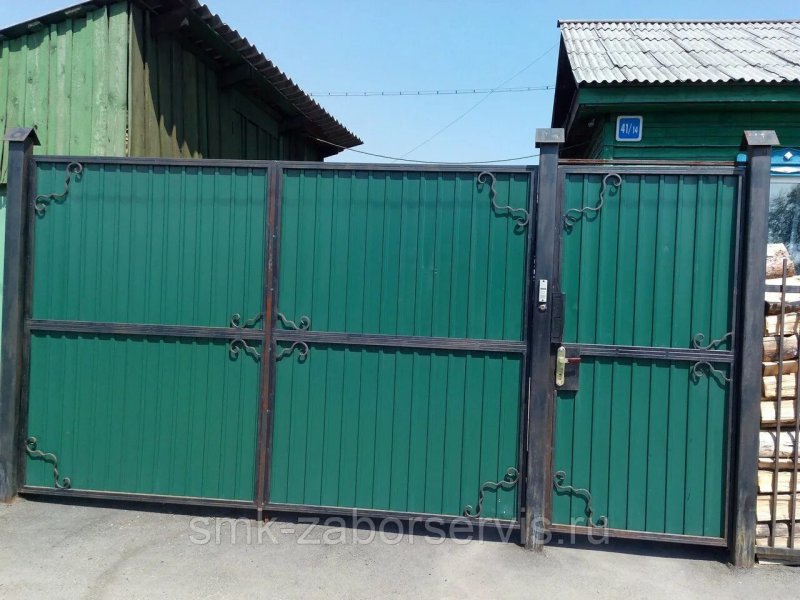 Ворота и калитка из профнастила