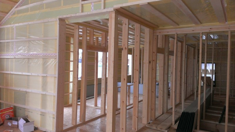 Внутренние перегородки в каркасном доме