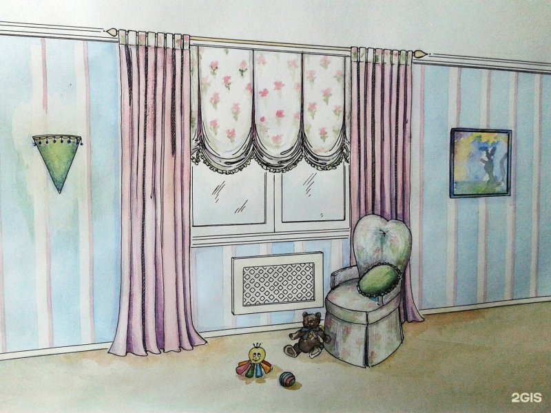 Рисунок штор