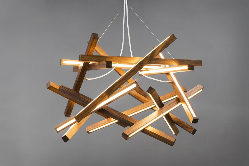 Светильник wood chandelier