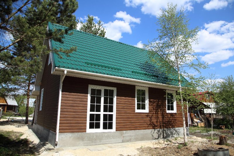 Сайдинг под зеленую крышу