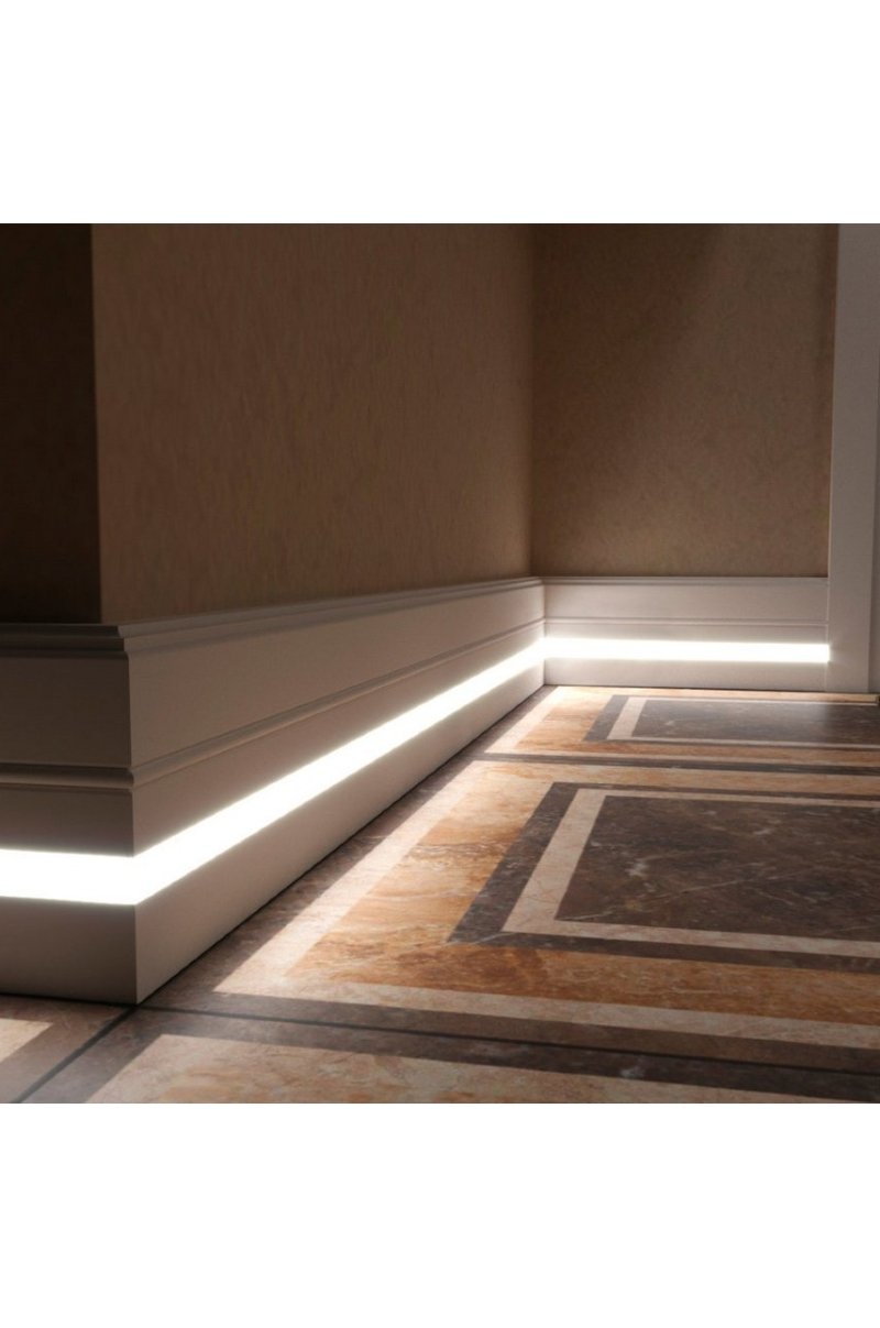 Напольный плинтус с подсветкой pn 120 led евровуд