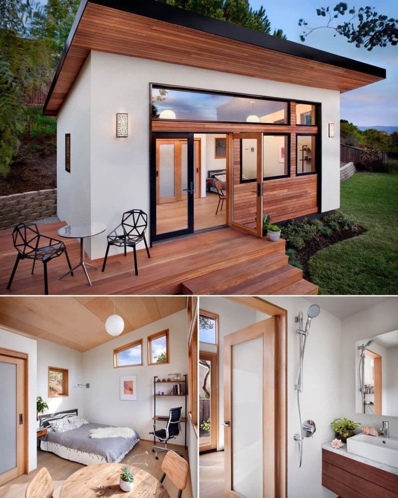 Tiny house с односкатной крышей