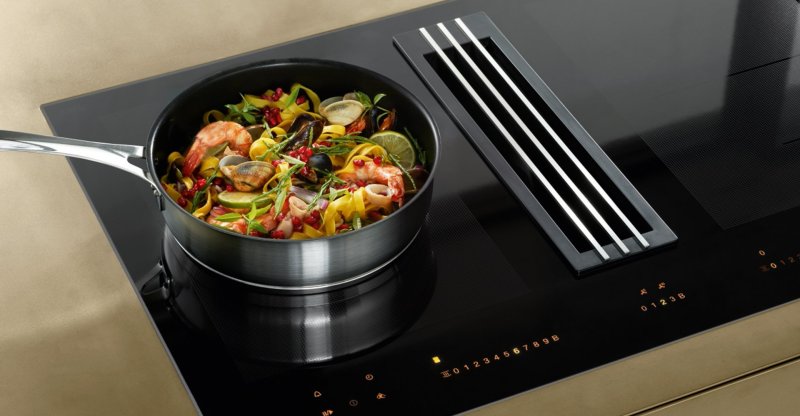 Варочная панель с встроенной вытяжкой miele kmda