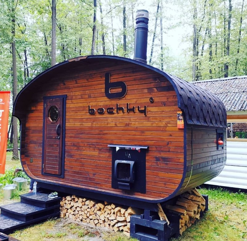 Баня бочка квадро