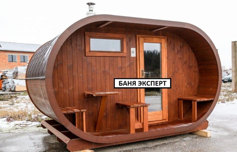 Баня бочка квадро