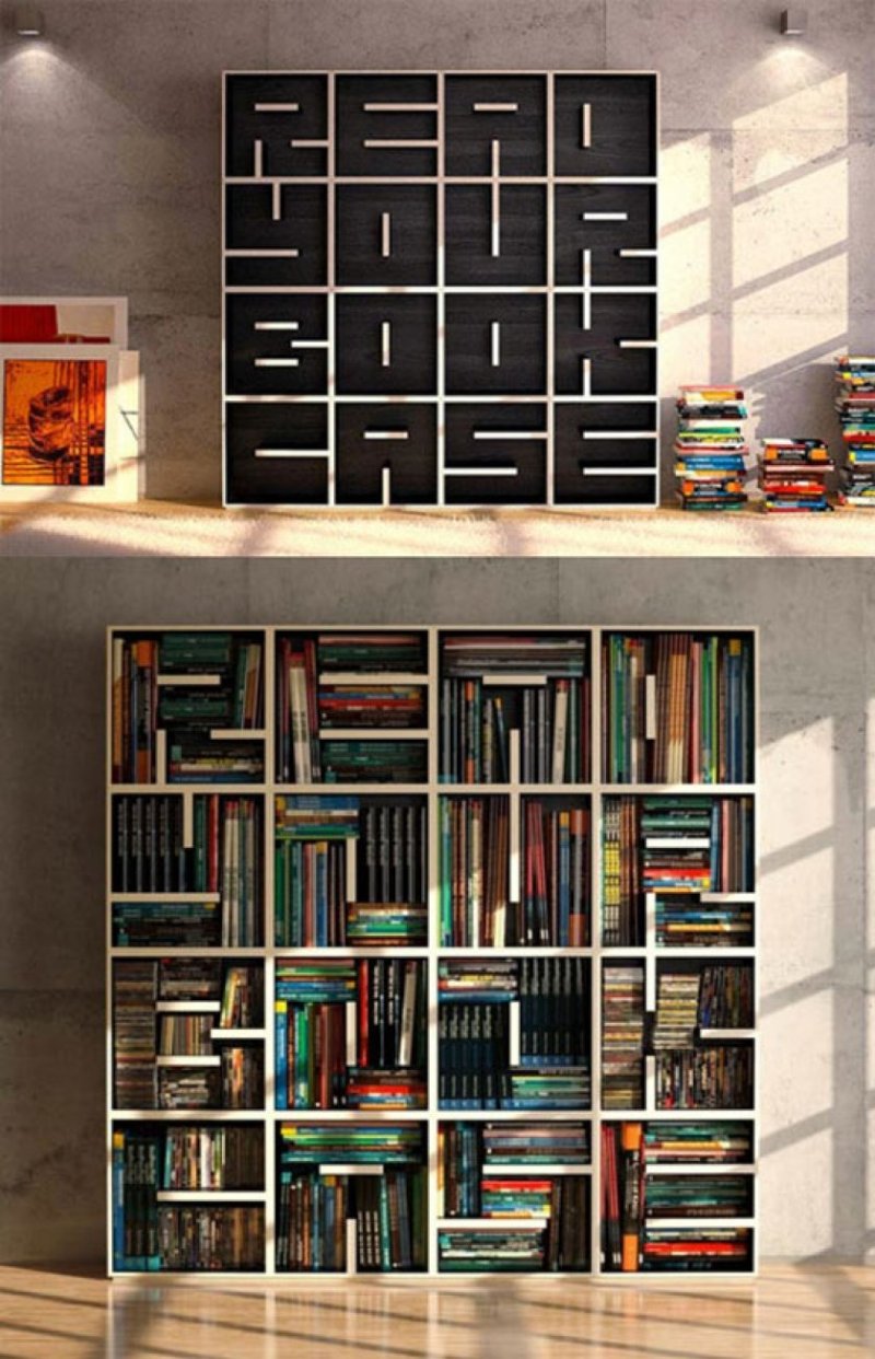 Дизайн книжной полки