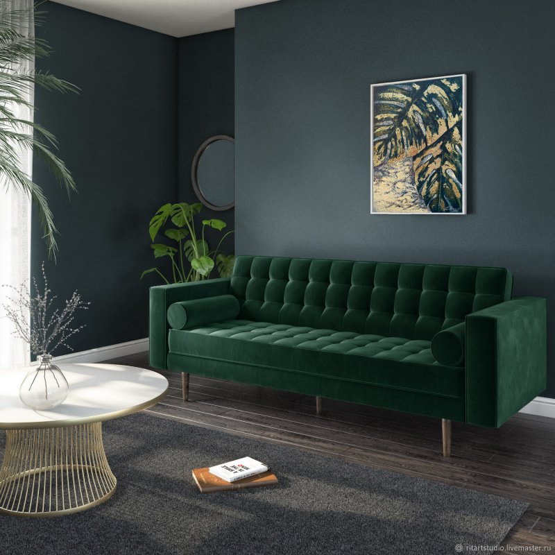 Диван лофт velvet emerald