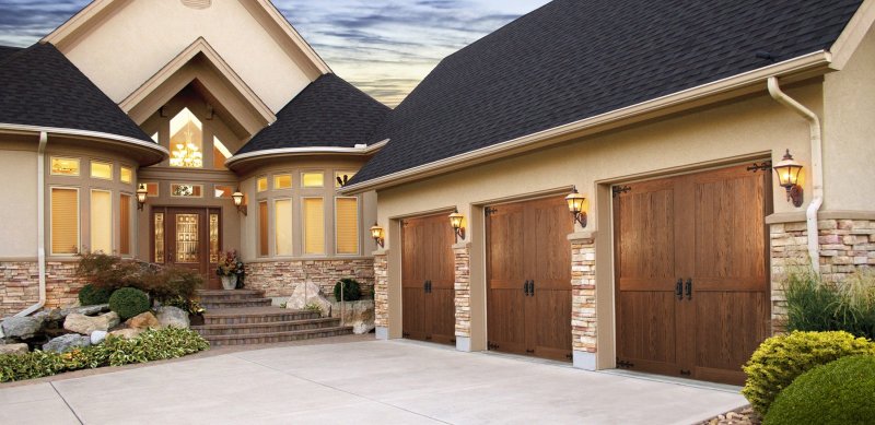 Wood garage doors