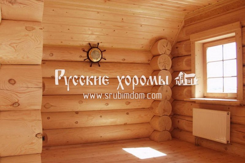 Внутренняя отделка деревянного дома из бревна