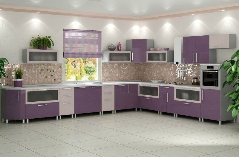 Сиреневая кухня