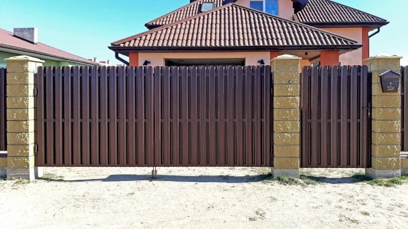 Забор калитка и ворота из евроштакетника