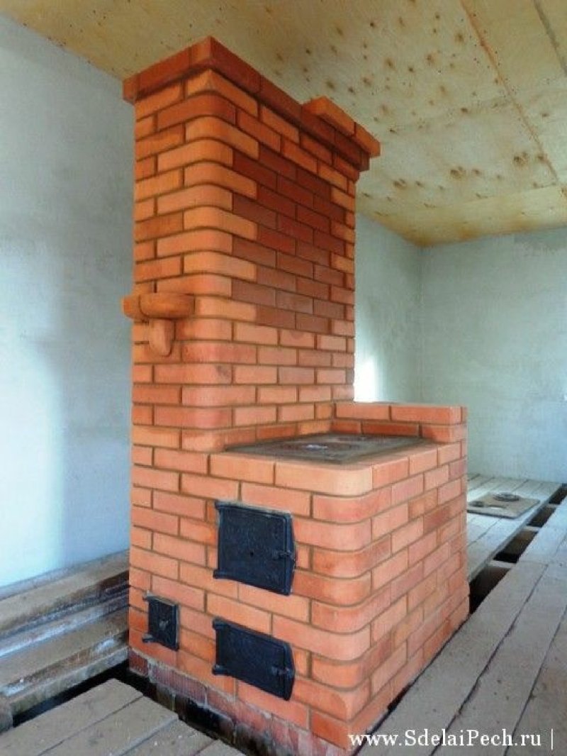 Печки для дома из кирпича небольшие с плитой